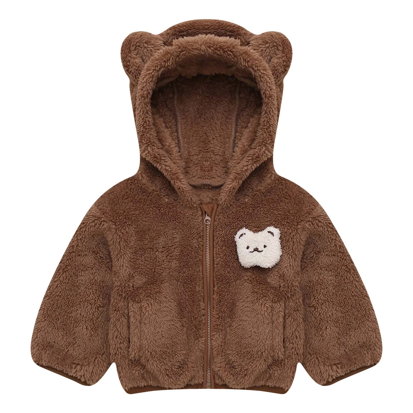 Toddler Girls Winter Cute Warm Hooded Jacket Coats Clothes Long Sleeve Faux Fur Thicken Furry Outwear Baby Kid Outfit Daily Wear