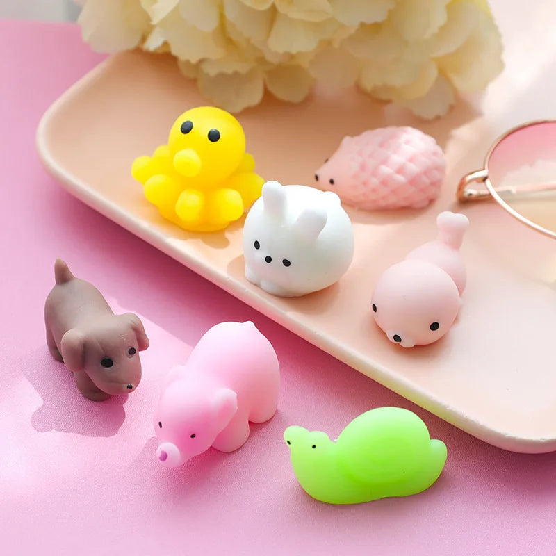 Mochi Squishies 50-5pcs Kawaii Anima Squishy Toys For Kids Antistress Ball Squeeze Party Favors Stress Relief Toys For Birthday