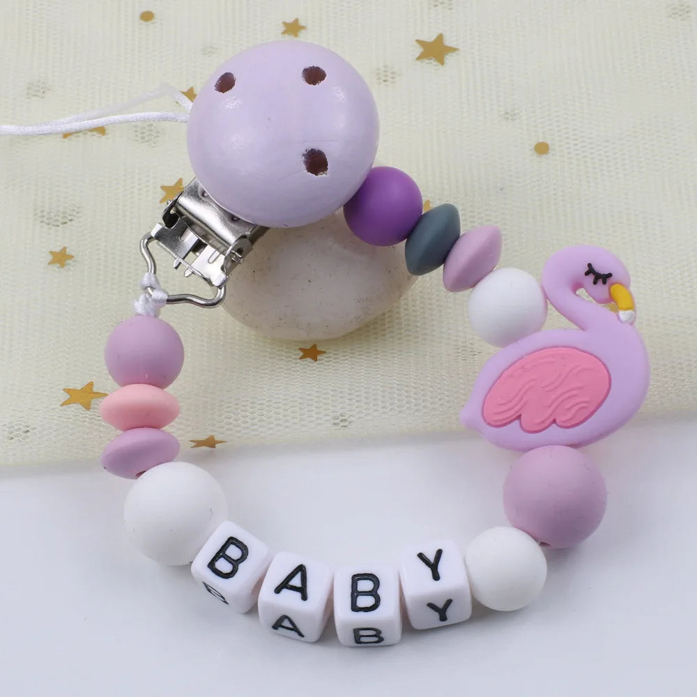 New Baby Teether Toys Baby Boy Girl Pacifier Holder Chain Safe Anti-dropping Chew Silicone Beads Infant Pacifier Clip