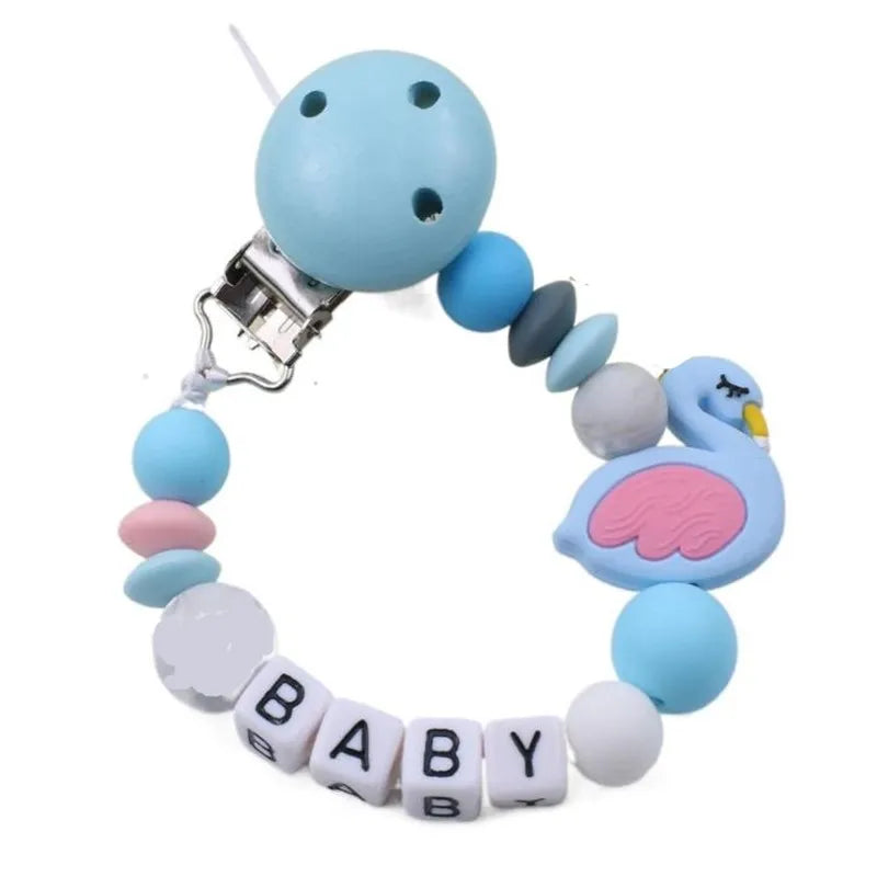 New Baby Teether Toys Baby Boy Girl Pacifier Holder Chain Safe Anti-dropping Chew Silicone Beads Infant Pacifier Clip