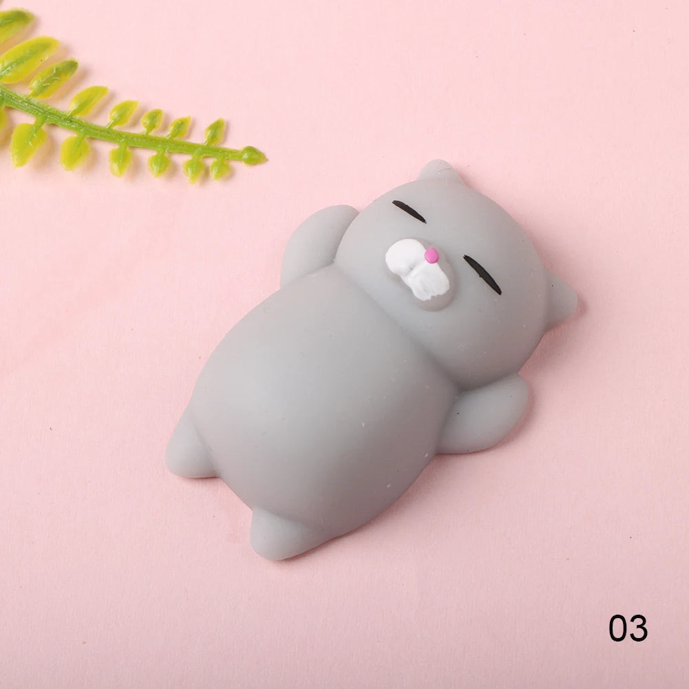 Cute Squishy Mochi Animal Stress Relief Toys Soft TPR Squeeze Pinch Funny Toys Kawaii Cat Paws Abreact Toys for Kids Adult