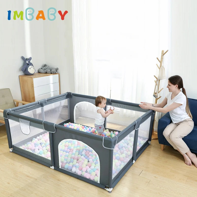 IMBABY Baby Playpens 150*180cm Playpen for Children Baby Activity Gym Parks for Baby Ball Box Balls Pool Children's Balls Fence