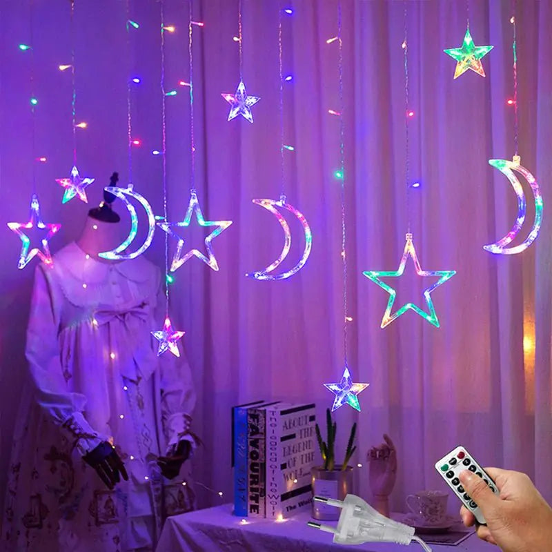 LED Star Curtain Fairy String Lights