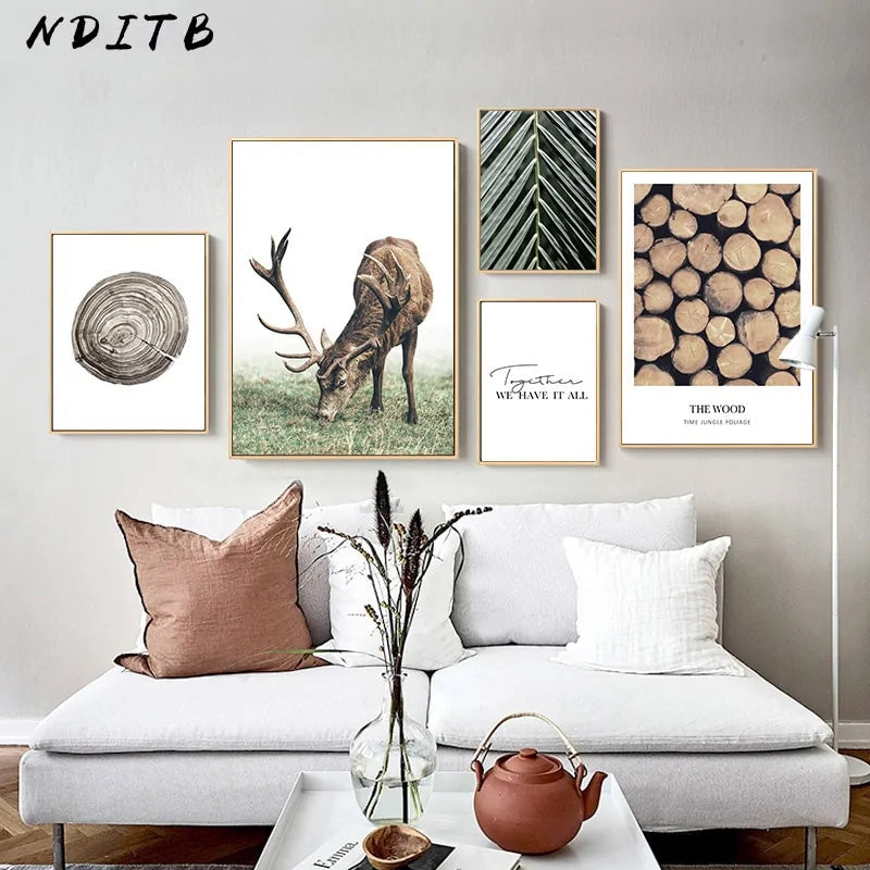 Scandinavian Poster Nordic Style Deer