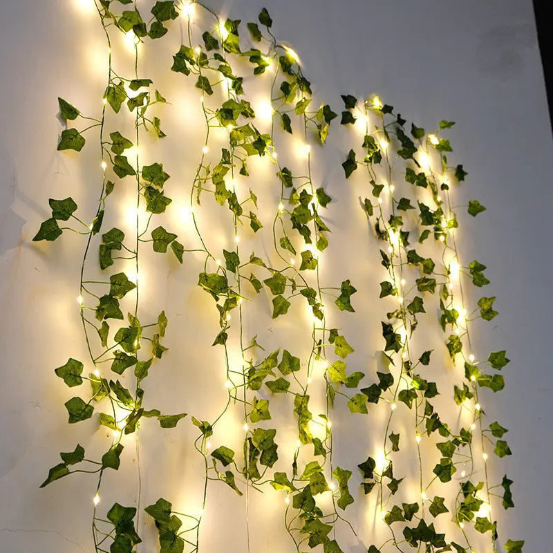 Flower Green Leaf String Lights